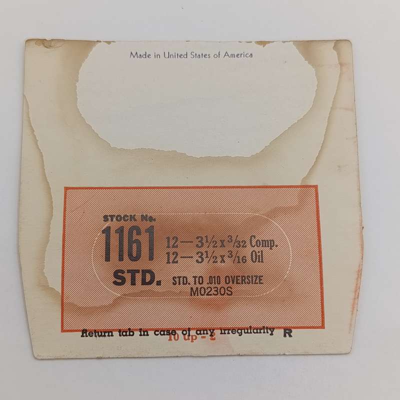 Set of 6 Ramco 10 up 1161 Std piston rings sets for Ford 7.06 V8 engine