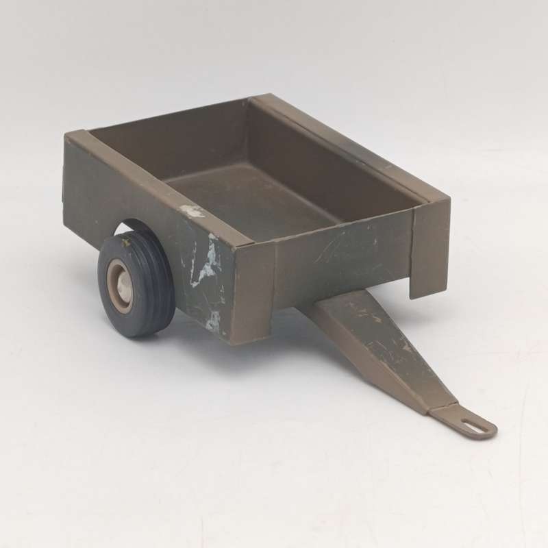 Vintage Pressed Steel Camo SA Army Jeep with trailer