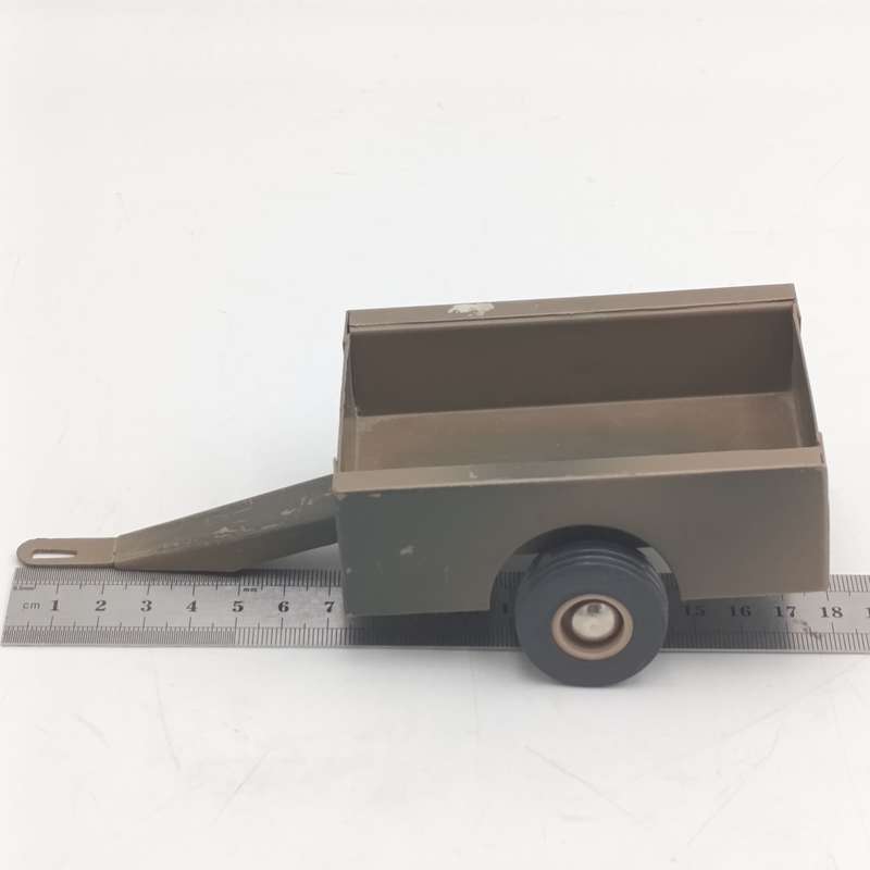Vintage Pressed Steel Camo SA Army Jeep with trailer