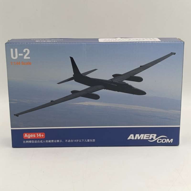 Amercom U-2 Dragon Lady Reconnaissance die-cast model plane in box - scale 1/144