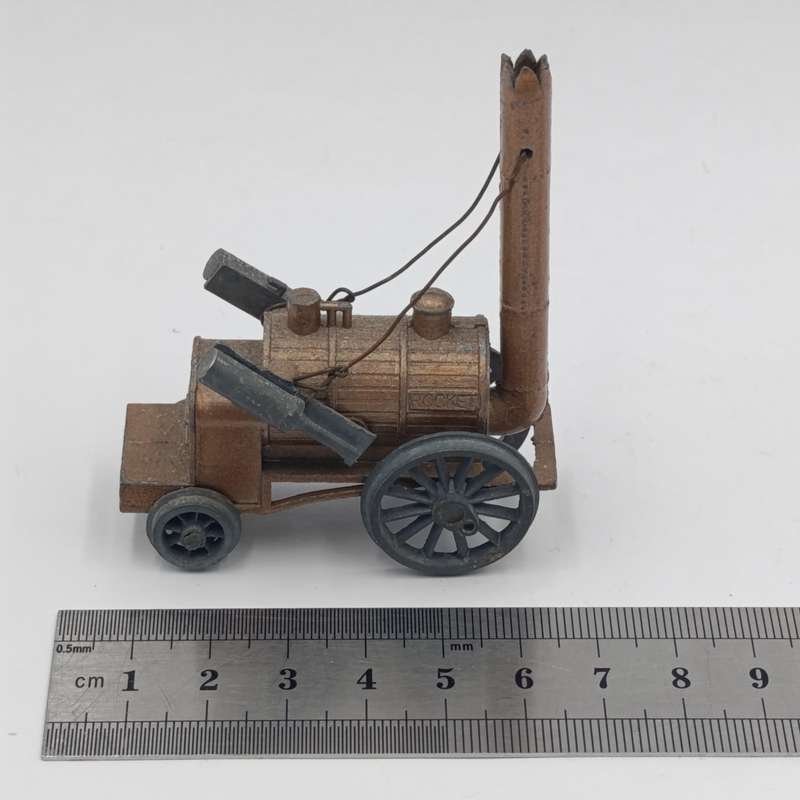 Vintage Benbros Stephenson's rocket die-cast steam wagon model