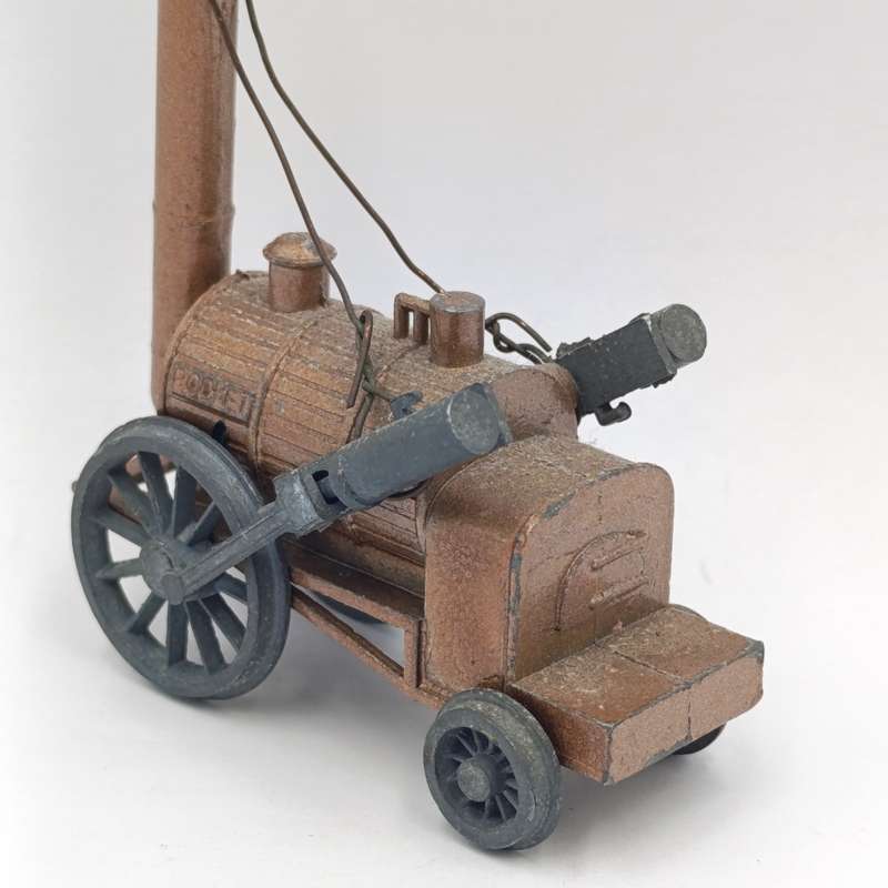Vintage Benbros Stephenson's rocket die-cast steam wagon model