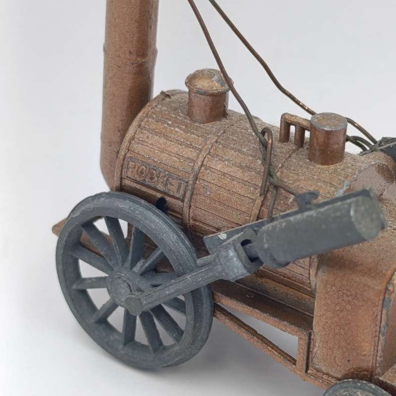 Vintage Benbros Stephenson's rocket die-cast steam wagon model