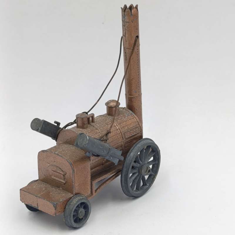 Vintage Benbros Stephenson's rocket die-cast steam wagon model