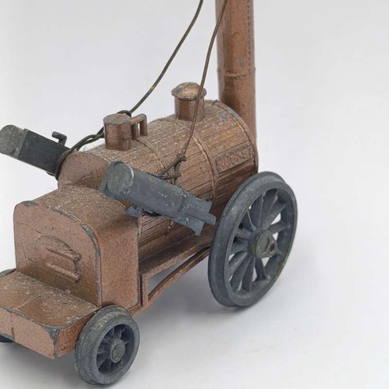 Vintage Benbros Stephenson's rocket die-cast steam wagon model