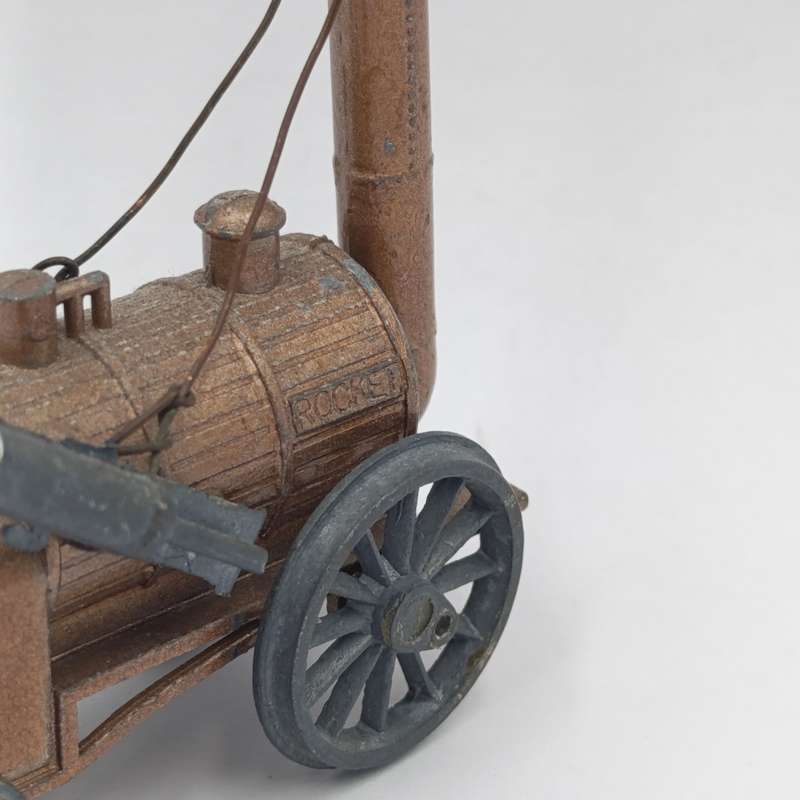 Vintage Benbros Stephenson's rocket die-cast steam wagon model