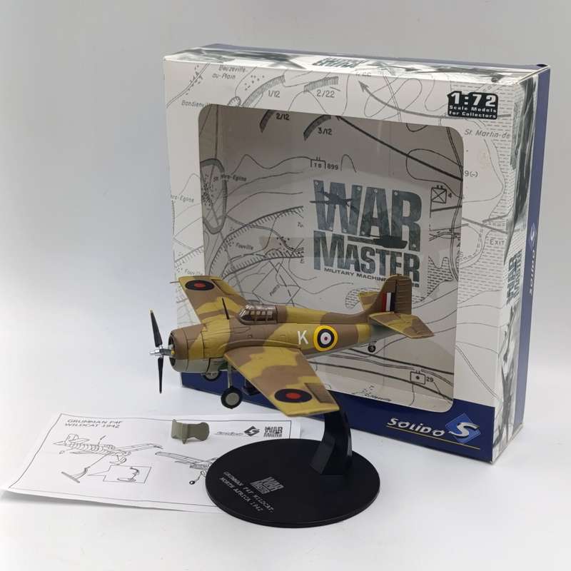 Solido War Master 1942 Grumman F4F Wildcat die-cast model plane in box - scale 1/72