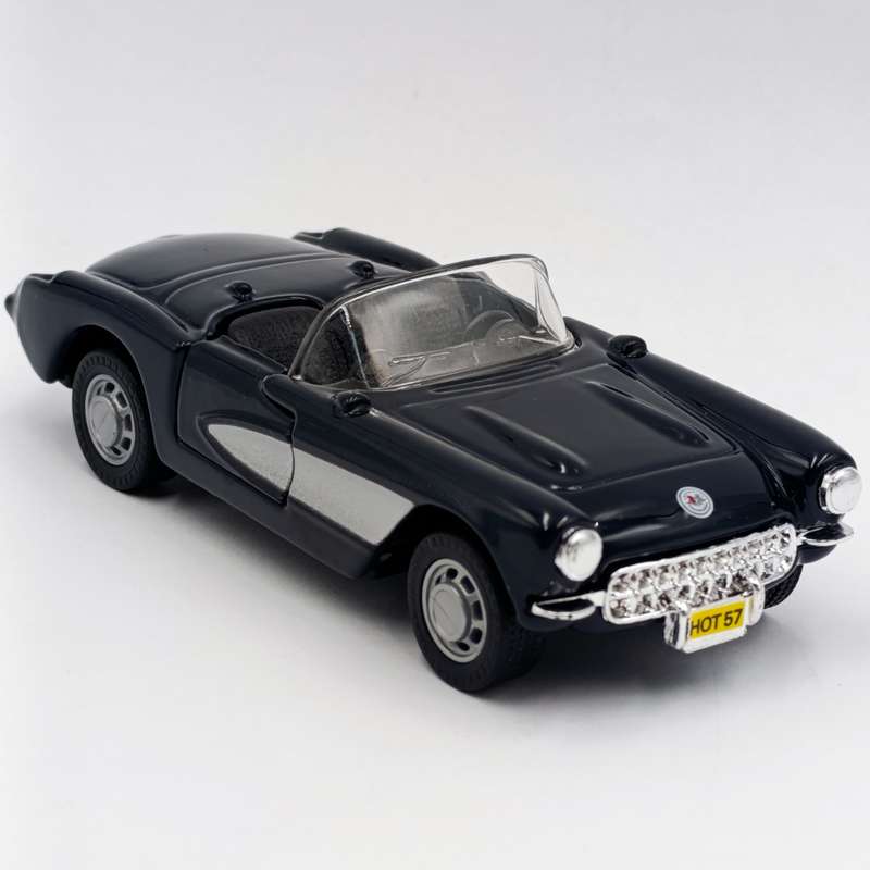 Maisto 1957 Chevrolet Corvette die-cast model car - Pull back action - scale 1/39