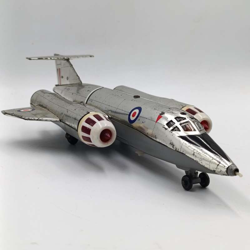 Vintage Marx toys Bristol 188 XF-926 battery operated jet plane - only one light turns on