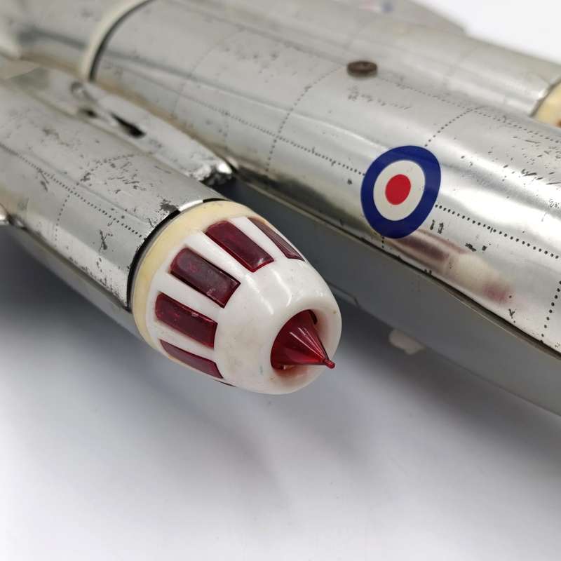 Vintage Marx toys Bristol 188 XF-926 battery operated jet plane - only one light turns on