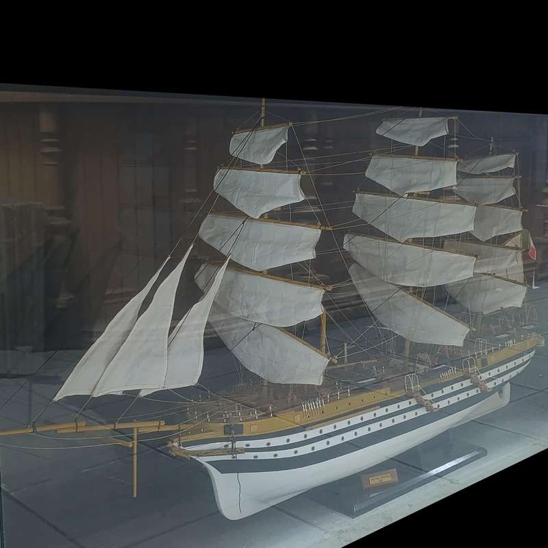 Large handmade ship's model of Amerigo Vespucci (1931)