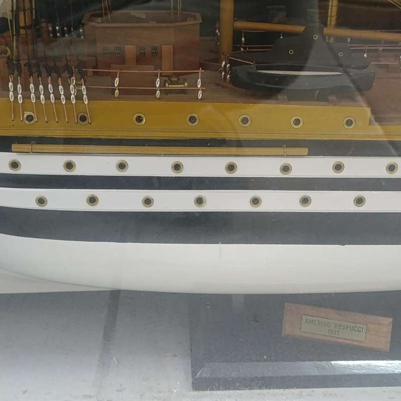 Large handmade ship's model of Amerigo Vespucci (1931)