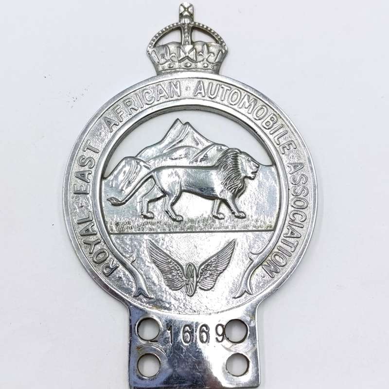 Royal East African Automobile Association #1669 car badge