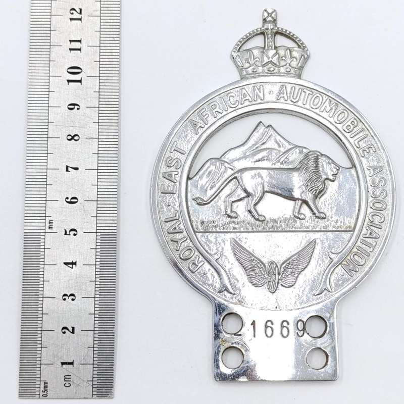 Royal East African Automobile Association #1669 car badge