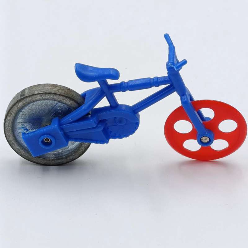Pair of vintage Pull cord acrobatic bikes with one rip cord - handles broken