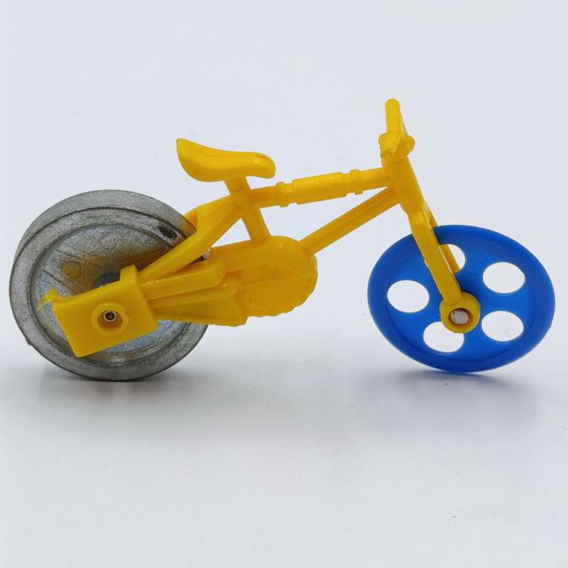 Pair of vintage Pull cord acrobatic bikes with one rip cord - handles broken