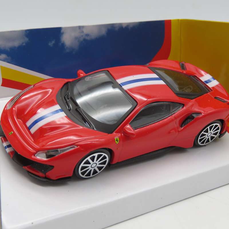 Bburago Shell V-Power Ferrari 488 Pista die-cast model car in box