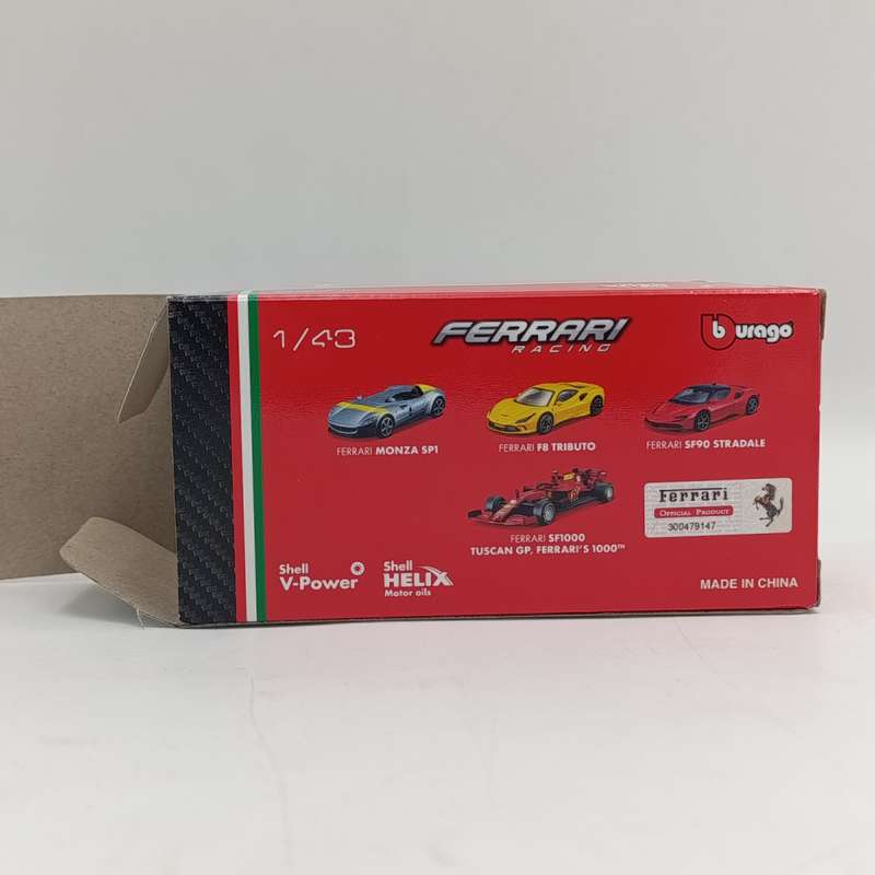 Bburago Shell Ferrari SF100 formula 1 die-cast model car - scale 1/43