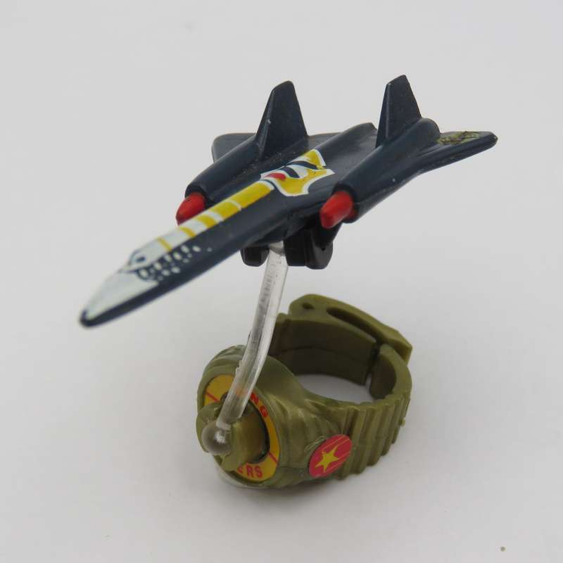 Set of 3 Vintage Matchbox Ring Raiders jet planes - ring sticks missing plus extra ring
