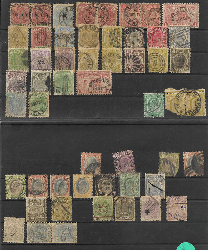 Transvaal postmarks - 4 scans - Mixed used condition