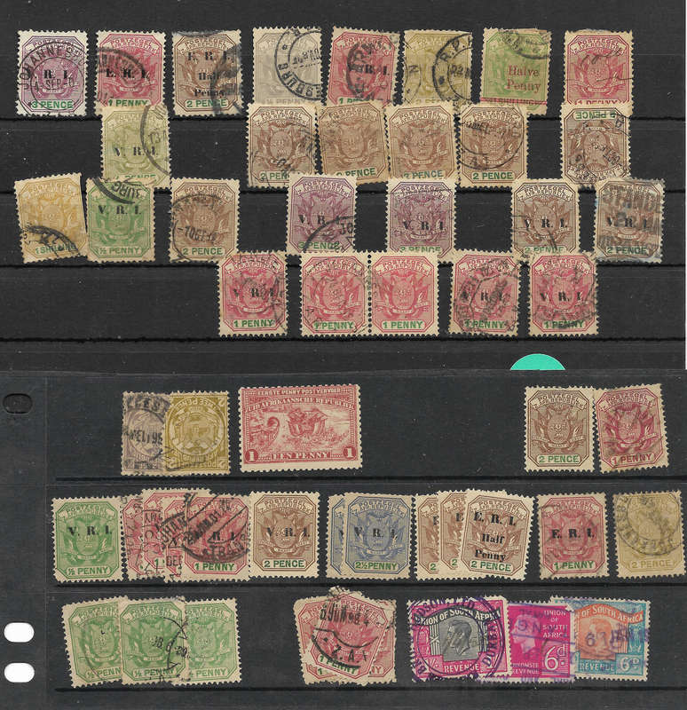 Transvaal postmarks - 4 scans - Mixed used condition