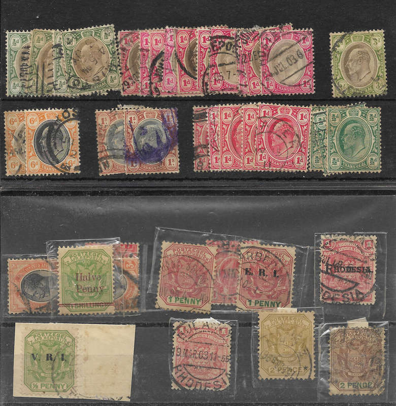 Transvaal postmarks - 4 scans - Mixed used condition