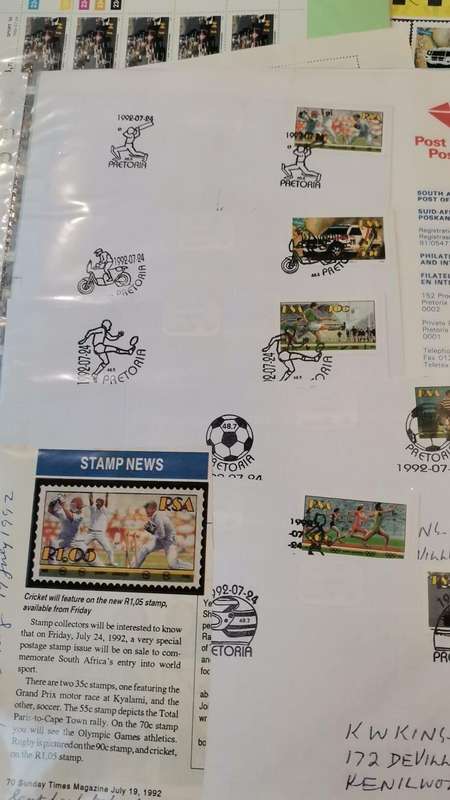 Olympics 1992 & RSA Sport - Jan Smuts Program, Newspaper on all events, ??Athlete luggage tag?? VIEW
