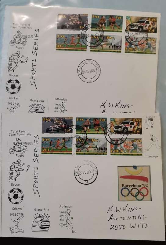 Olympics 1992 & RSA Sport - Jan Smuts Program, Newspaper on all events, ??Athlete luggage tag?? VIEW