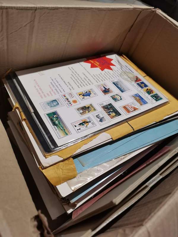 Big Box with +-15 RSA stamps series as issued from post office - SACCR10,000+ 8kg