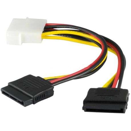 Baobab 4 Pin Molex To 2 x SATA Power Connectors Cable