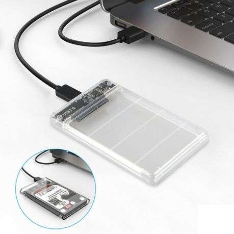 2.5 USB3.0 External HDD Enclosure Transparent