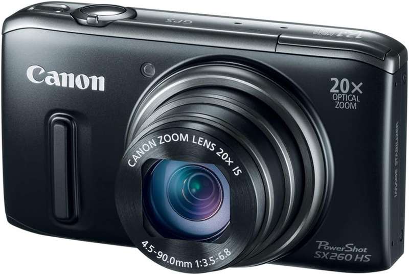 Canon PowerShot SX260 HS Digital Camera (12.1 MP, 1080p FHD & 20x Optical Zoom) Black