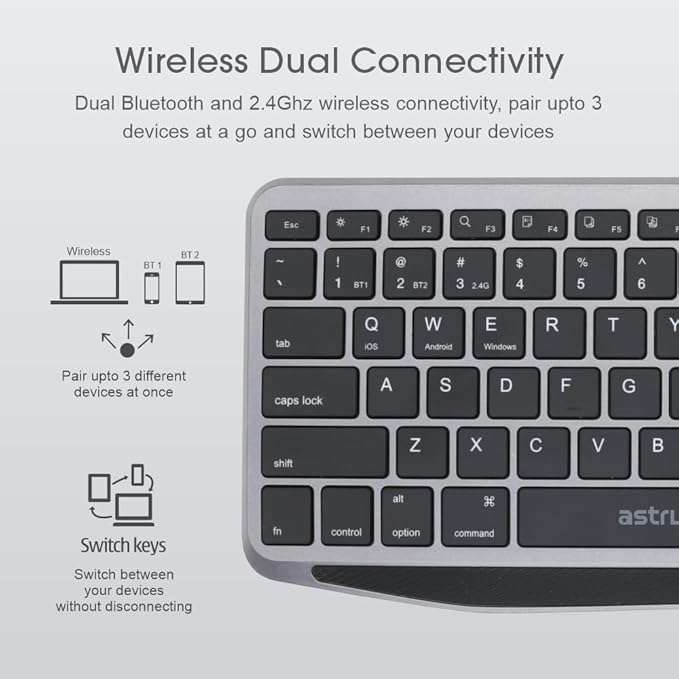 Astrum Multi Mode Wireless Keyboard + Touchpad  KT210