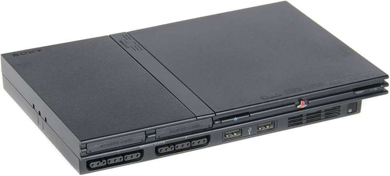 PS2 2 Slim Console (8MB Memory Card, 2x Controllers & 1x Games) Black