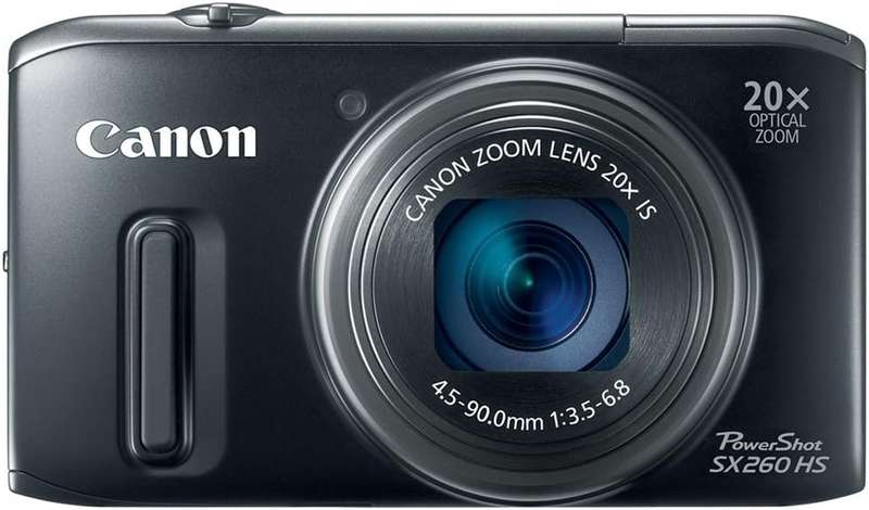 Canon PowerShot SX260 HS Digital Camera (12.1 MP, 1080p FHD & 20x Optical Zoom) Black