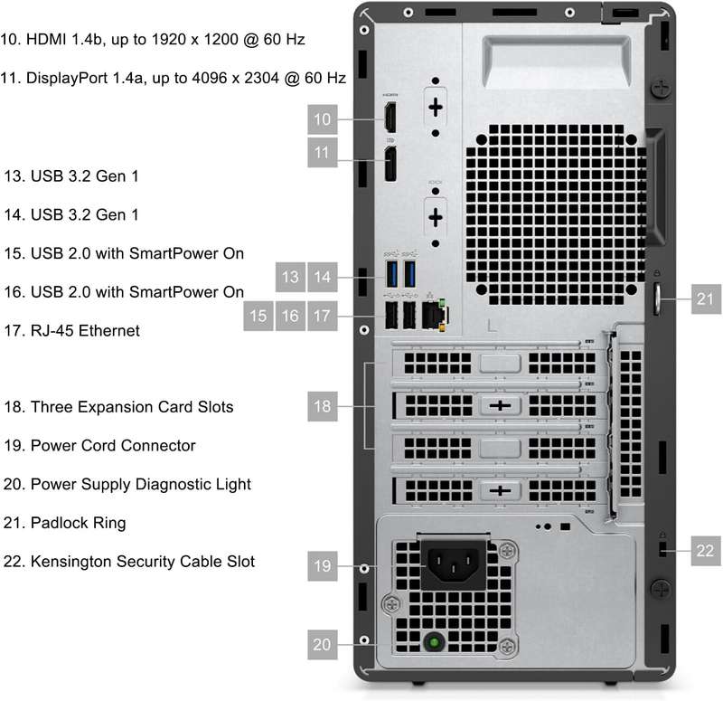 Dell Optiplex Tower 7010 (Intel Core i5 12th, 500GB SSD, 8GB RAM)