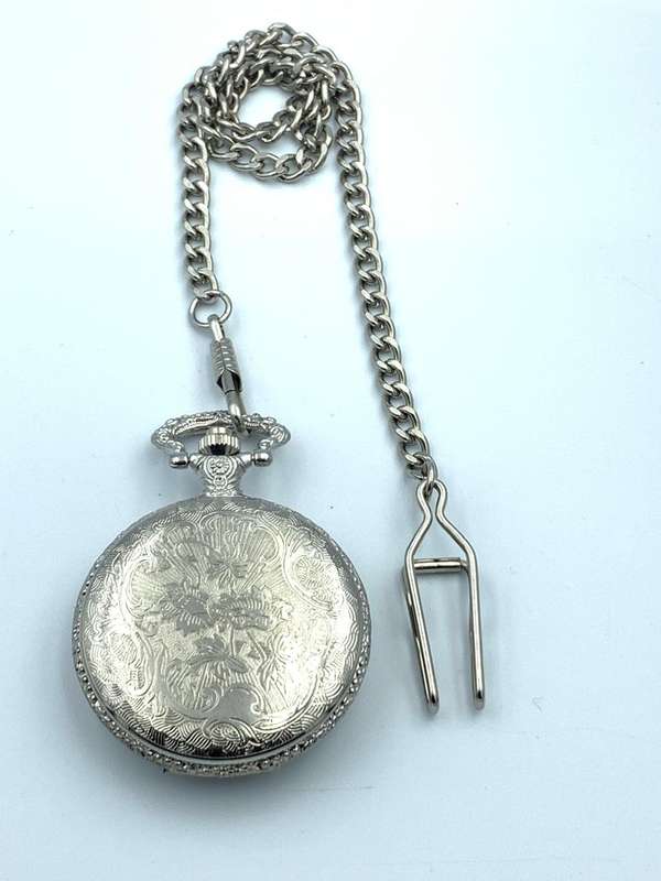 Initial Silver Pocket Watch