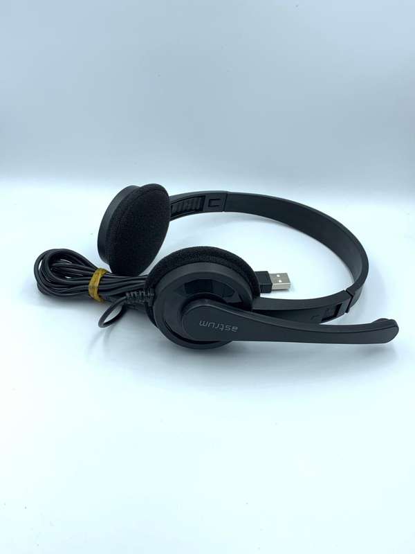 Astrum HU640 Wired USB Headphones with Mic, On-Ear for Chat and Gaming