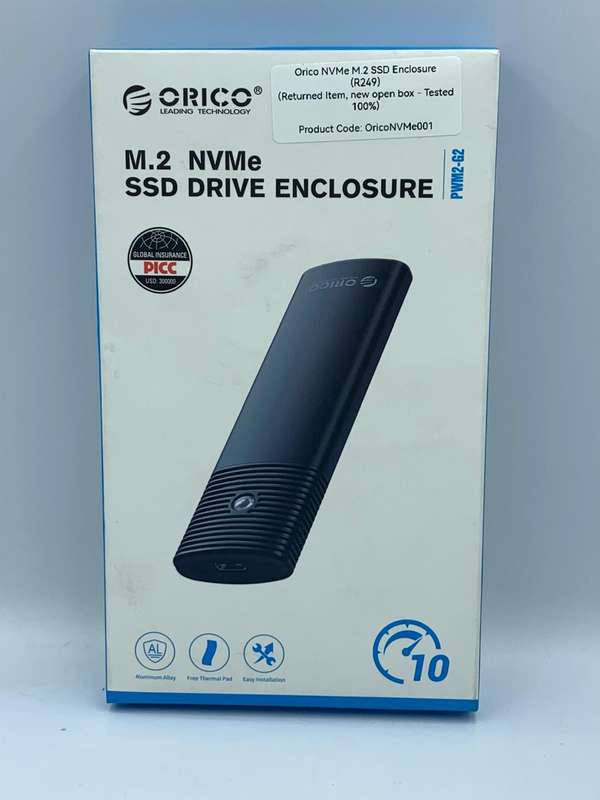 ORICO M.2 NVMe SSD Enclosure (10Gbps) Type-C to Type-C