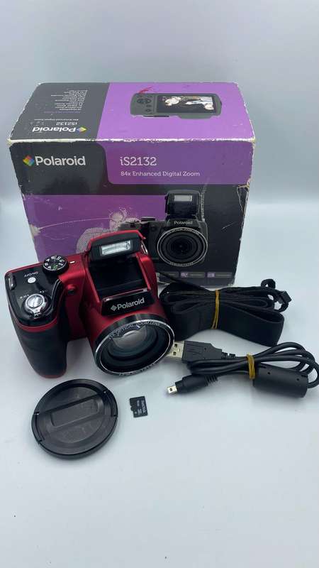 Polaroid iS2132 Digital Camera (16mp, 21x Optical Zoom) Red