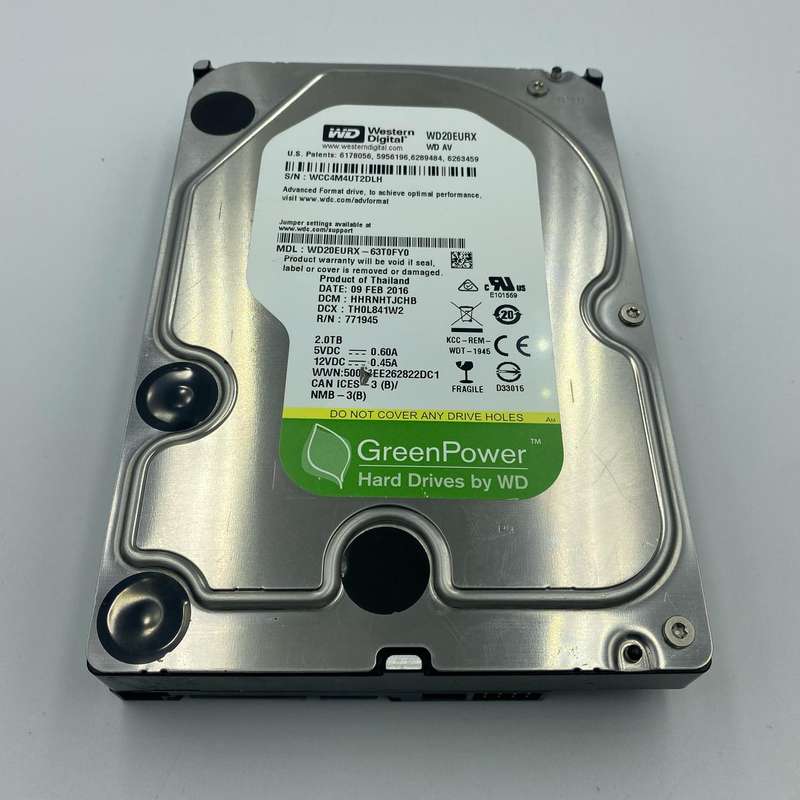 Western Digital Green Power 2TB SATA 3.5 Internal Hard Drive 99%