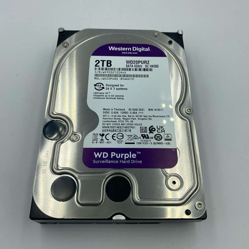 Western Digital Purple 2TB 3.5 Surveillance Internal Hard Drive