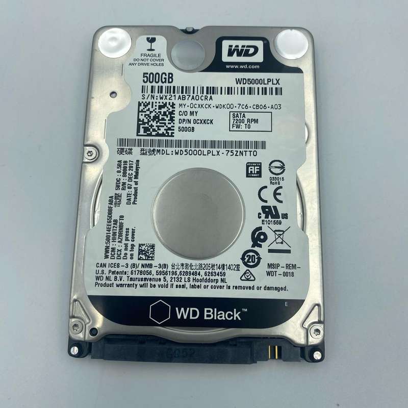 Western Digital (WD Black) 500GB 2.5 Hard Drive