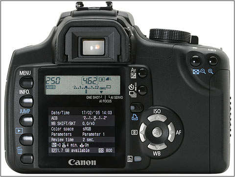 Canon EOS 350D Digital SLR Camera (8MP,  7-Point auto focus system) Black