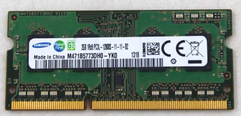 Samsung 2GB 1Rx8 PC3L-12800S-11-11-B2 Laptop Memory