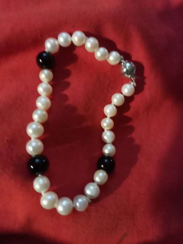 Pearl bracelet 20cm stainless steel clasp
