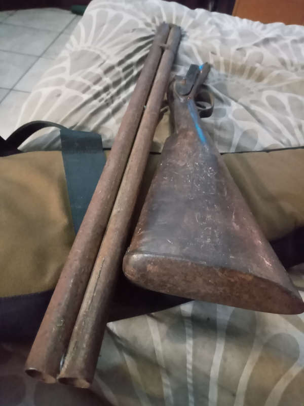 Shotgun flintlock double barrelled C G Harston @ co