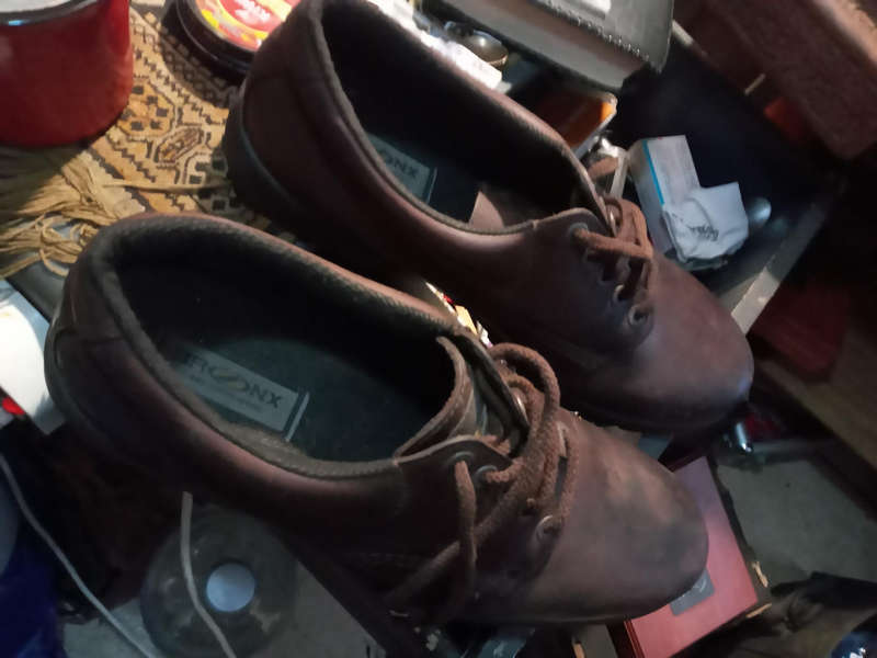 Bronx mens brown shoes size 14
