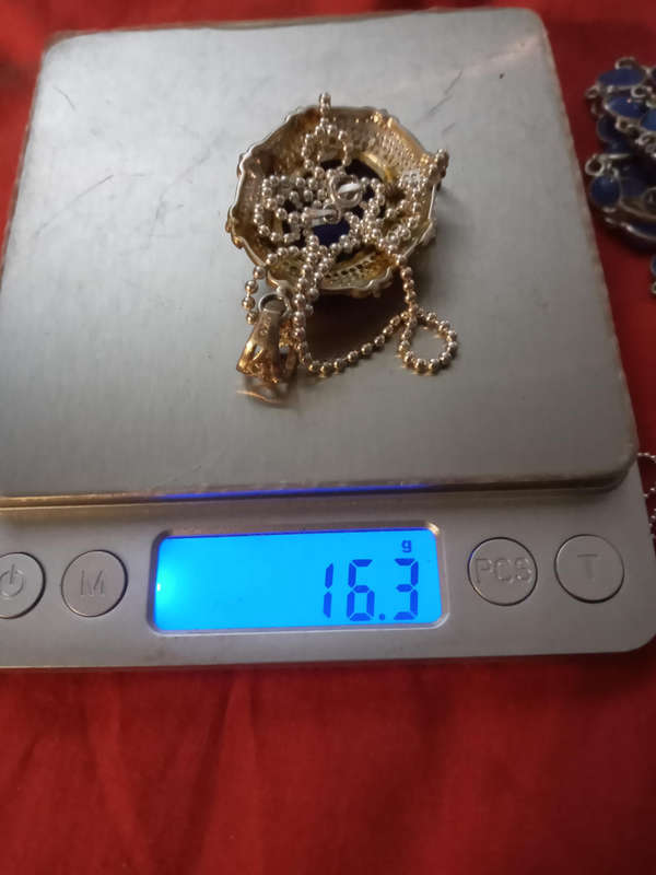 Sterling silver lapis lazuli necklace