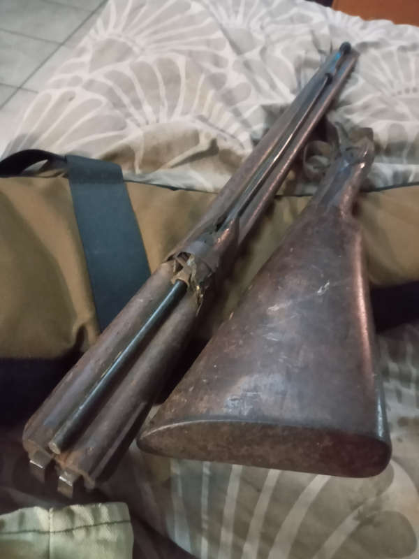 Shotgun flintlock double barrelled C G Harston @ co